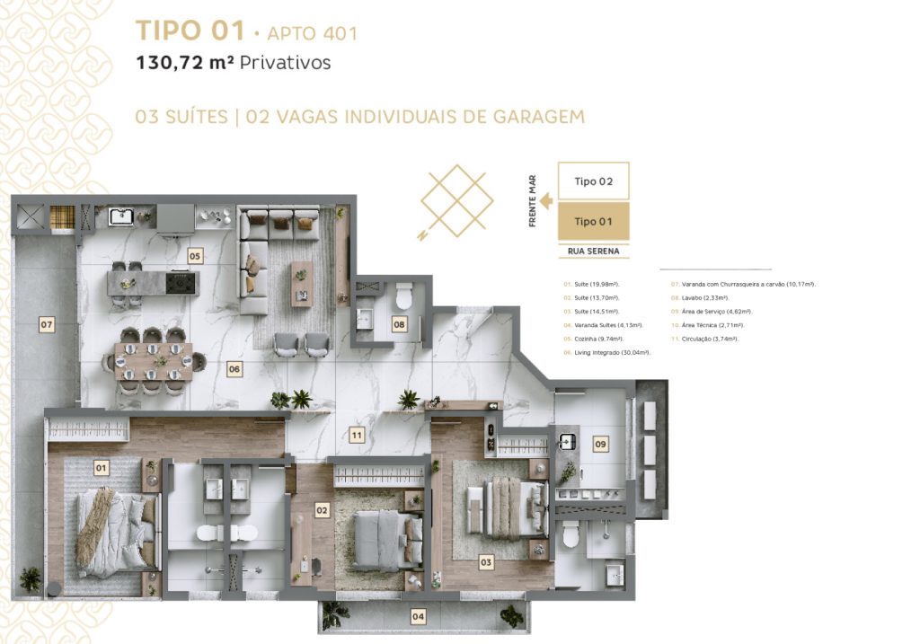 Apartamento Tipo 01 | 401