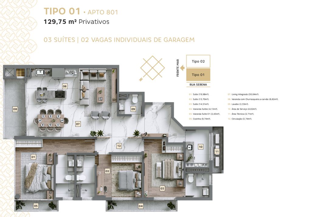 Apartamento Tipo 01 | 801