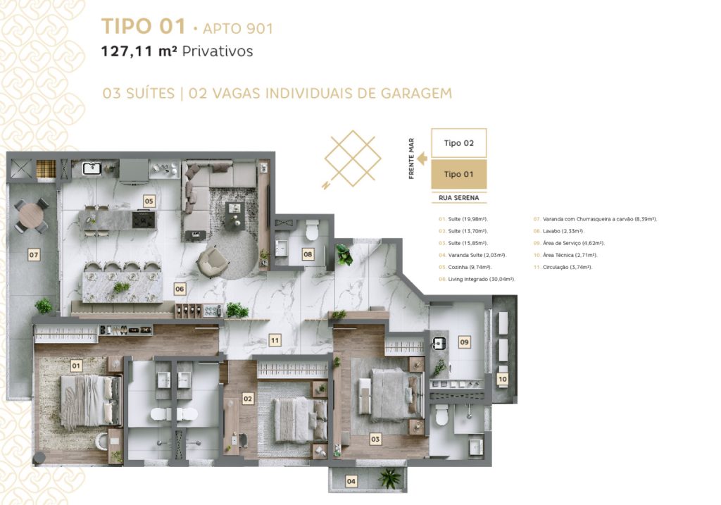 Apartamento Tipo 01 | 901