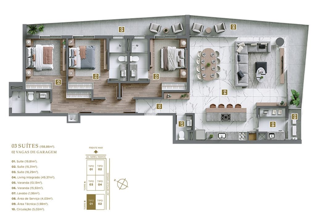 Apartamentos B - Tipo 01