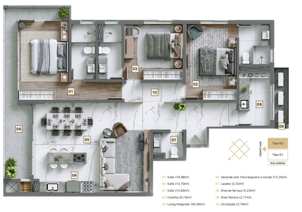 Apartamento Tipo 02 | 1102
